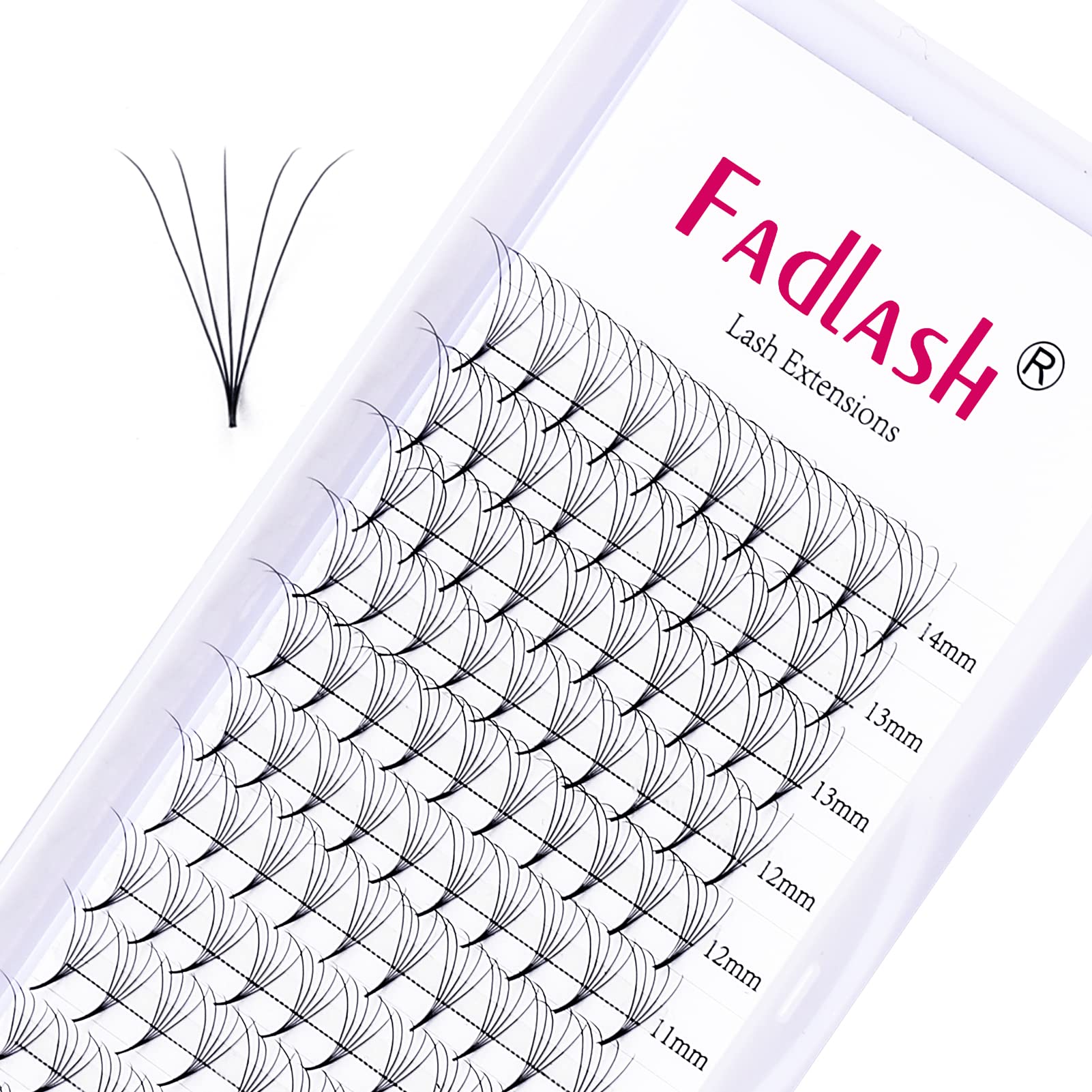 Pre Made Fans Eyelash Extensions 5D-0.07D Curl Mix 8-14mm Pointy Base Premade Lash Extension Fadlash Lashes Fan 5D Pre Made Russian Lashes 0.07mm Premade Volume Russian Lashes