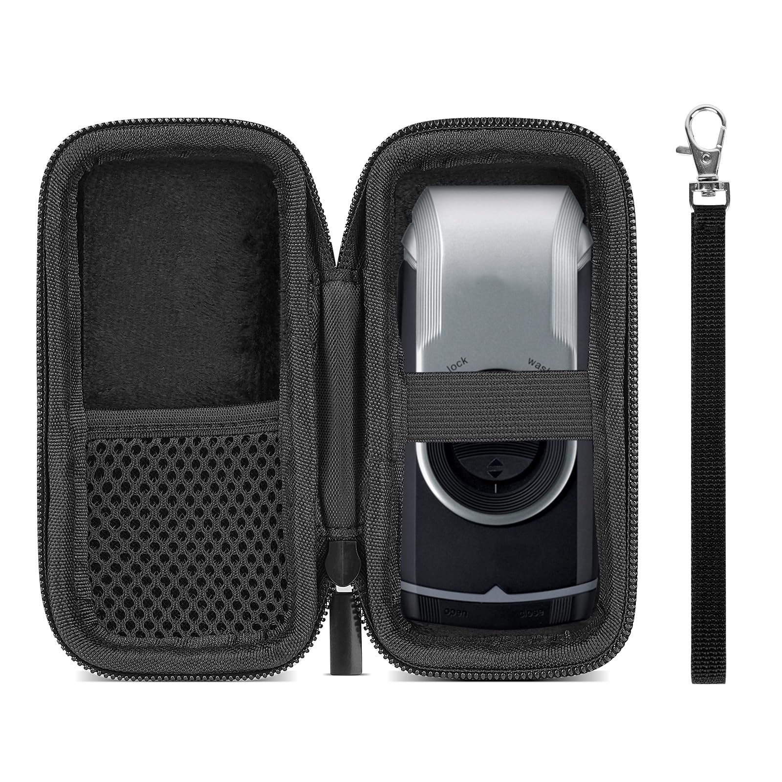 Linkidea Hard Travel Shaver Case, Protect Mini Electric Shaver Storage Bag, Electric Razor Case Compatible with Braun M60, M90 (Black)