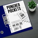 G4GADGET A4 Plastic Pockets with Reinforced Spine 30 Micron Pack of 100 view 7