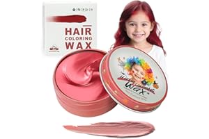 HANSUBY Temporary Red Hair Color Wax for Kids, Women Men Colored Hair Styling Mud, Washable Style Dye for Girls Boys Teens, DIY Instant Hair Coloring Gel Cream for Cosplay Halloween Children's Day