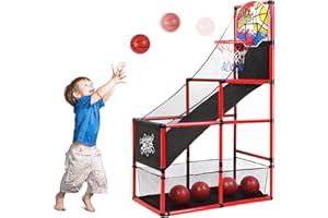 AOKESI Arcade Basketball Game Set Indoor for Kids, Mini Basketball Hoop Outdoor Sports Play Toys for Toddler Boys Girls 3-5 6