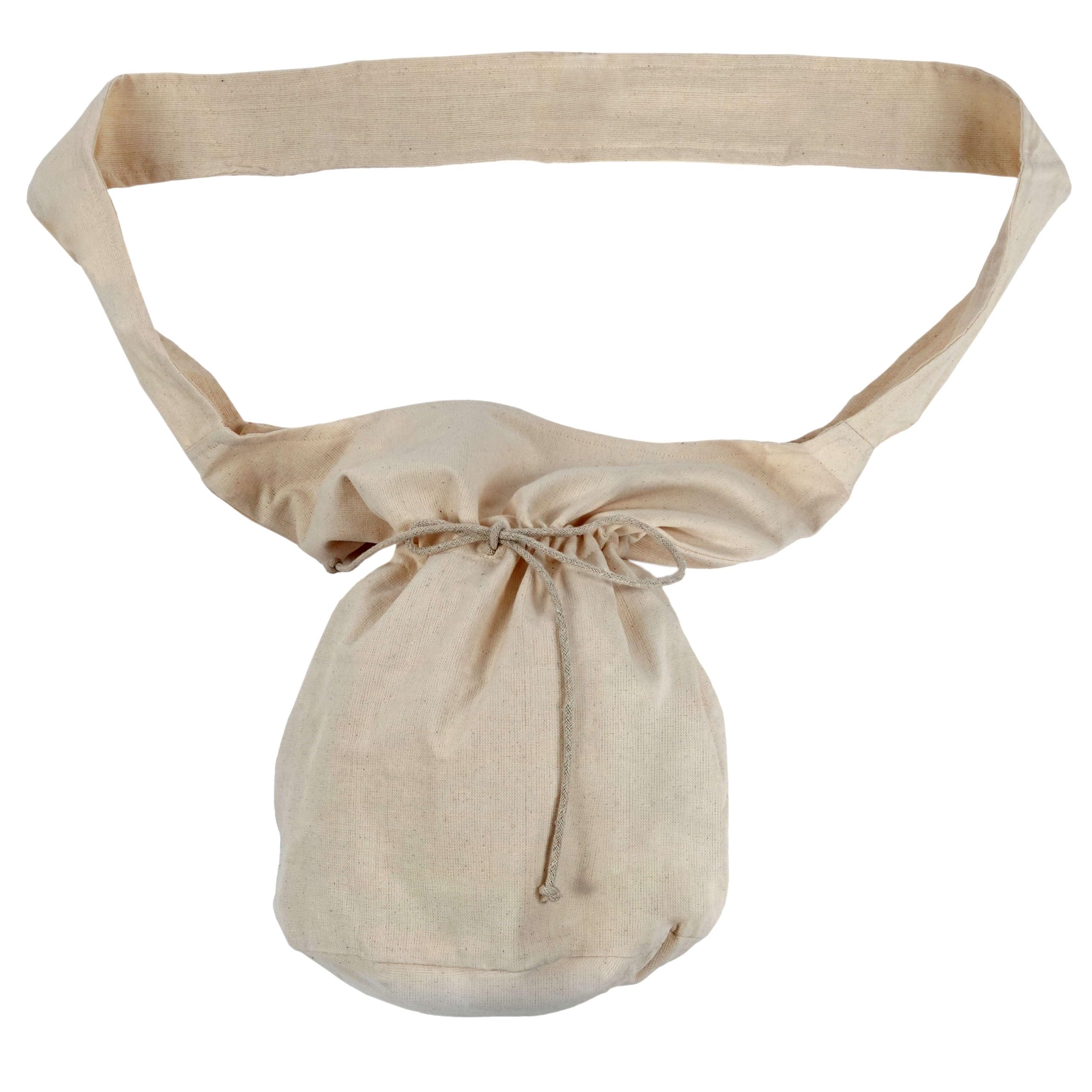 HEMAD Bag - Medieval-Larp Cotton Drawstring Bag - beige -Large Size
