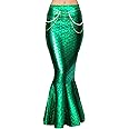 Spooktacular Creations Adult Metallic Hologram Shiny Mermaid Skirt Costume Role Play for Halloween Costumes Party Events