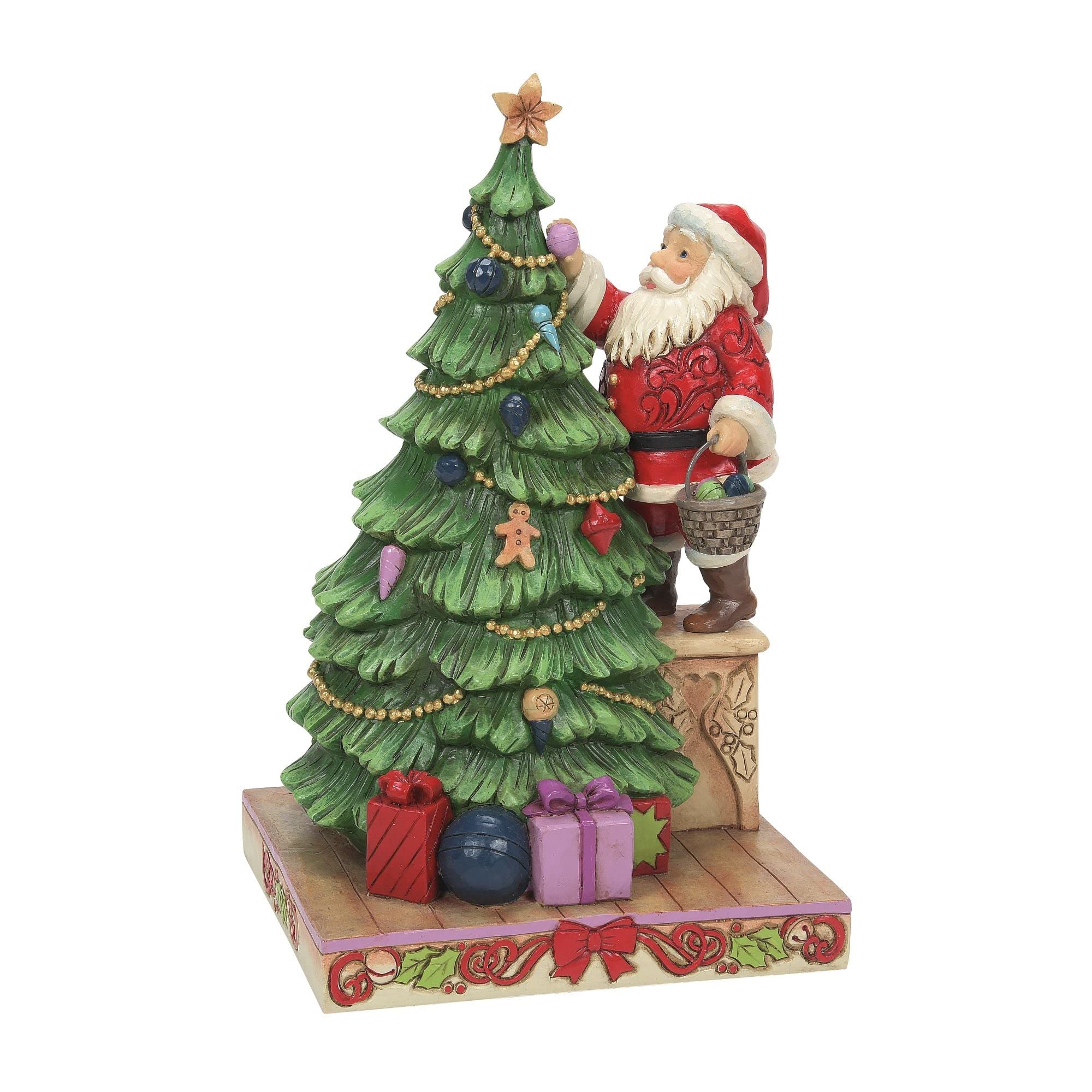 Enesco Jim Shore Heartwood Creek - Santa Decorating Tree Figurine