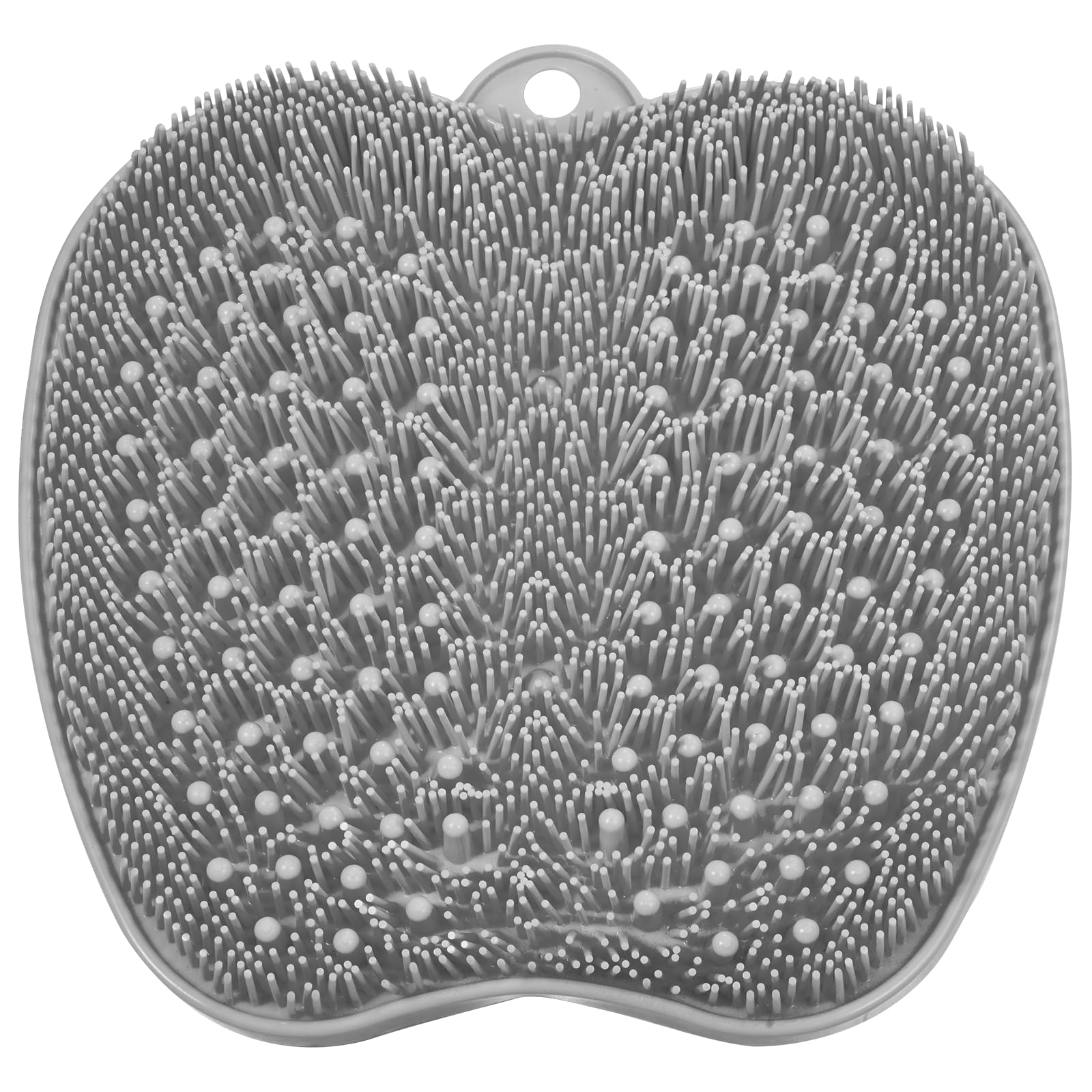 BESKAR Shower Foot Scrubber XL Larger Size Mat with Non-Slip Suction Cups - Cleans, Smooths, Exfoliates & Massages Your Feet Without Bending, Improve Foot Circulation & Cleaner Dead Skin Remover Gray