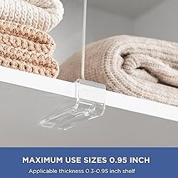 HBlife 36 Pack Clear Shelf Dividers, Vertical Purse