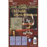 Armour Etch Designer Stencil Pak Old English Letters/Numbers