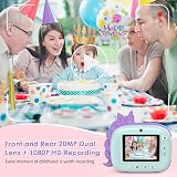 HiMont Kids Camera Instant Print Digital Camera 20MP 32G Green with No Ink view 2