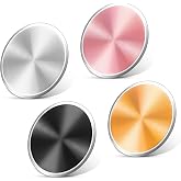 JIYIN Mount Metal Plates for Magnetic Phone Holder | Pack Replacement Circular Patch of Magnetic Cell Phone Mount, Universal Round Metal Disc with Self-Adhesive Sticker