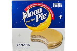 Moon Pie Single Decker Original Marshmallow Sandwich - Banana | 12 Count Box
