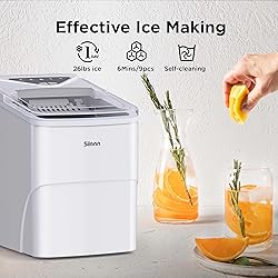 Silonn Ice Makers Countertop, 9 Bullet Ice Cubes