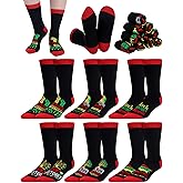 Jeere 12 Pairs Black History Month Socks for Men Women 100th Black History Centennial Supplies African Cotton Crew Socks Africa Attire Birthday African Party Favor Gifts