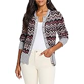 NIC+ZOE Women's Zig Zag Cardigan