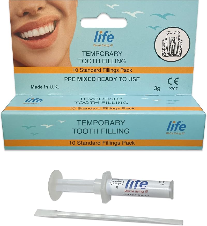 Life Healthcare Temporary Tooth Filling Kit - 10 Ready-to-Use Fillings
