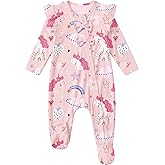 Yoofoss Baby Pajamas Rayon Made From Bamboo Sleepers, Baby Girl Clothes Newborn 0-3 3-6 6-9 Months Footed Pjs, Soft
