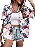 Women Hawaii Shirts: Soft Cool Floral Tropic Print
