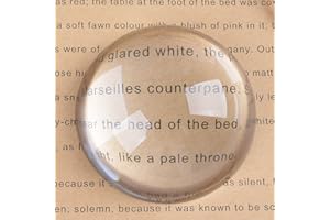 LONGWIN Crystal Dome Magnifier/Paperweight Reading Magnifying Glass-3.9 Inch