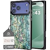 Cocomii Retangle Case for iPhone 17 Pro Max, Compatible with MagSafe, Aurora Abalone Shell