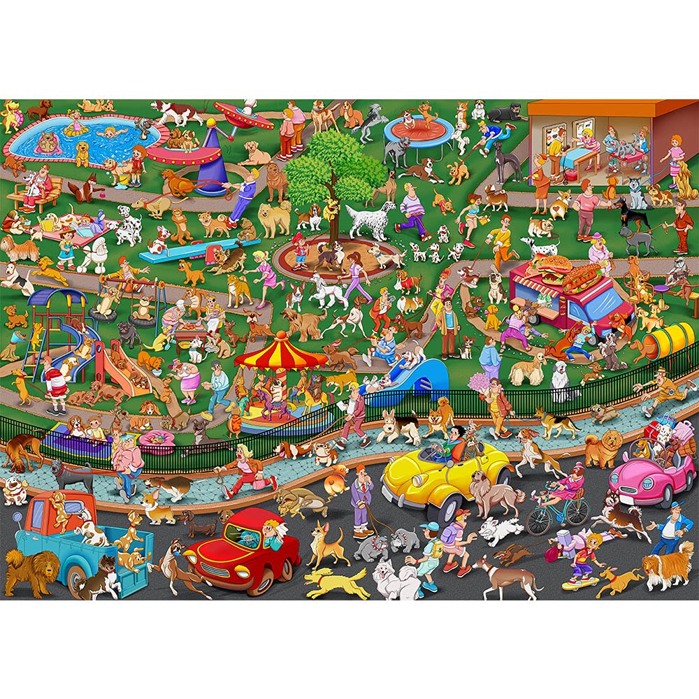 1000 Pieces Jigsaw Puzzles for Adults Puzzles 1000 Piece Jigsaws for Adults Puzzle - The Dog Park