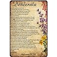 Mocozim Rustic Retro Metal Tin Sign Inspirational Poem Print Literary Poster Desiderata Art Motivational Wall Decor Inspirational Sign Vintage Home Poster 8x12inch