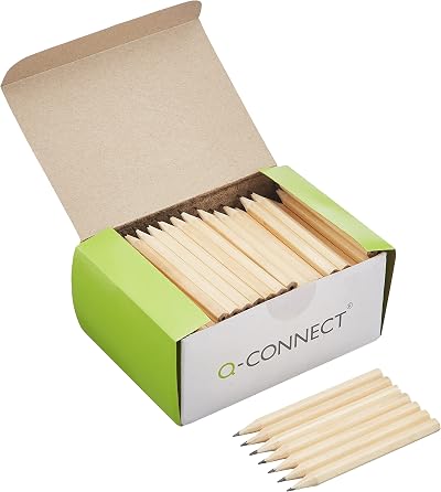 Q-Connect Half Pencil Pack of 144 Grey HB Hexagonal Pre-sharpened