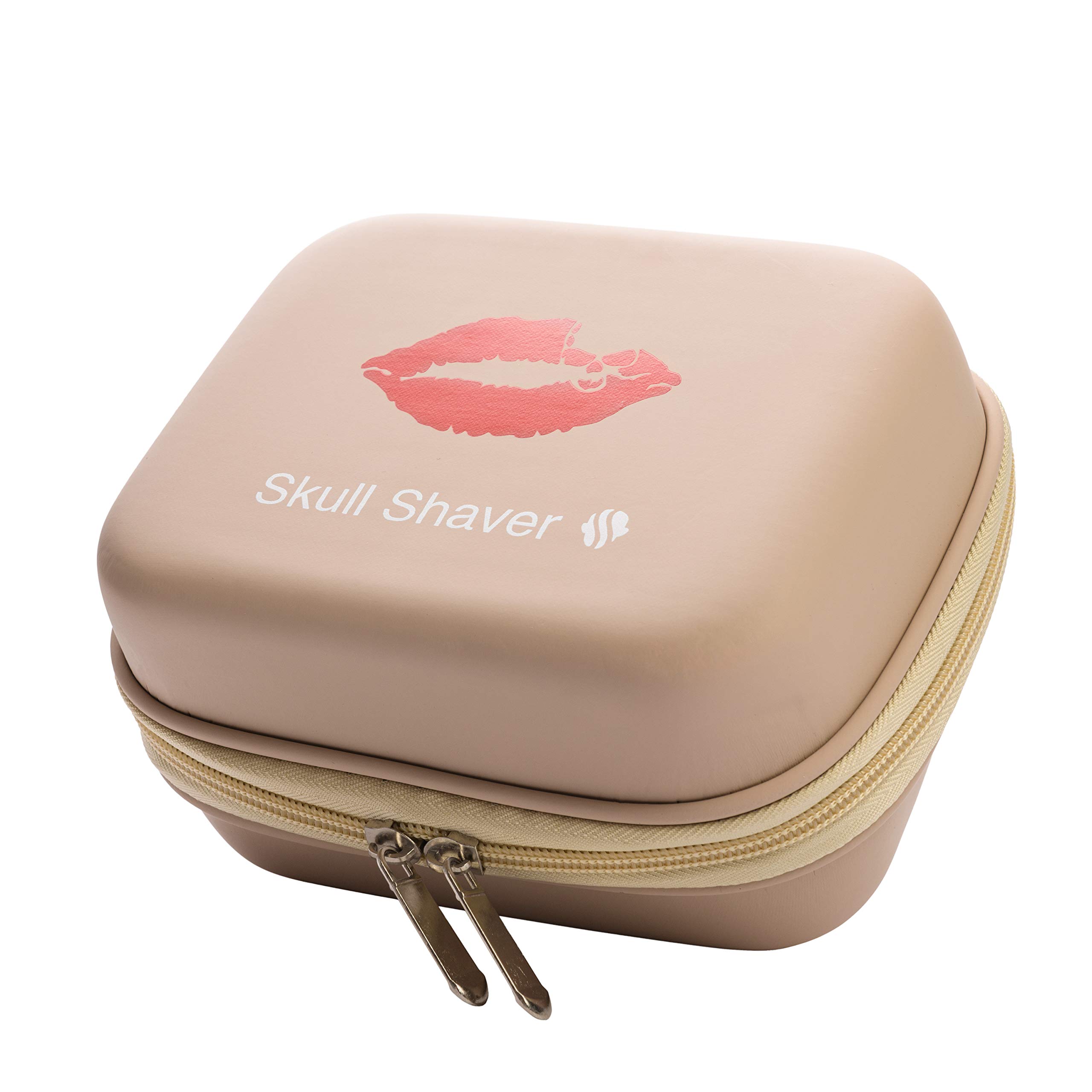 SKULL SHAVER Pitbull Travel Case for Butterfly and Pitbull Series Shavers (Beige), Best for Gifting