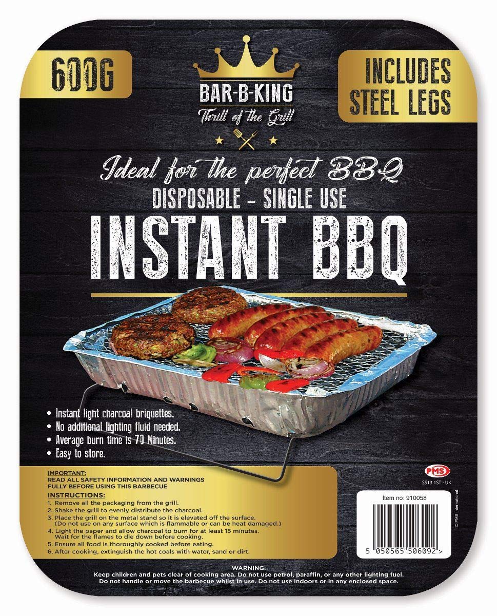 PMS 910058 Bar-b-king Instant Bbq With Steel Legs | 1pc. Accessory, Silver
