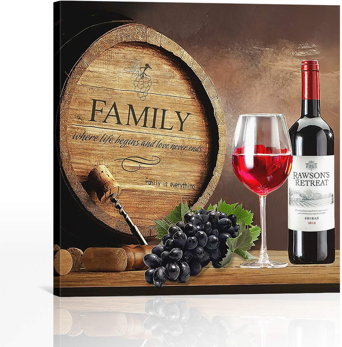 BLOOM SOMEWHERE Grape Wine Kitchen Wall Art Canvas Prints Wall Decor Pictures Paintings Artwork for Livingroom Bedroom Dining Room Decoration Ready to Hang Artwork 12