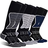 CS CELERSPORT 2/3/4 Pack Ski Socks for Men and Women Skiing, Snowboarding, Winter Performance Socks