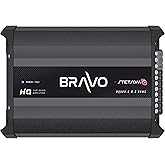 Stetsom Bravo HQ 800.4 Multichannel Car Audio Digital Amp - 2 Ohms Stable, 800 Watts RMS, 4 Independent Channels, Variable Crossover, Full Range, Car Stereo ds Bridge Speakers 800x4, RCA & High Input