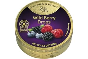 Cavendish & Harvey | Wild Berry Hard Candy Drops | 5.3 Ounce Tin