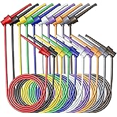 Goupchn Test Leads 10PCS Test Hook Clip to Hook Clip Testing Cables Wires Dual IC Hooks Clips for Electronic Testing