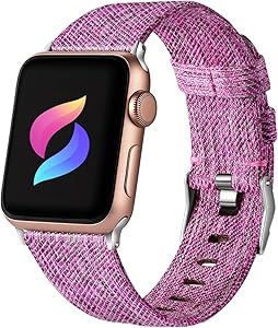 Haveda Fabric Compatible for Apple Watch Band Series 6 Series 5/4 40mm, Soft Accessories for Apple watch SE, iwatch bands 38mm womens, Cloth for Apple Watch band 38mm Series 3 2/1 Men (Sakura Purple)