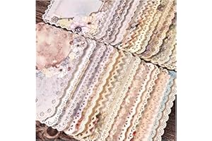Diuhofart 30 Sheets Lace Edged Vintage Scrapbook Paper, Assorted Set - 3 Pack Background Decorative Paper Ephemera for Junk Journaling Supplies, Scrapbooking, Collage, Stationery Letter Writing