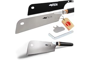 Clarke Brothers Kataba Pull Saw 10.5 Inch, Woodworking tool with Rattan Handle and replacement blade, Single Edge Flush Cut Saws for Fine Cutting Wood