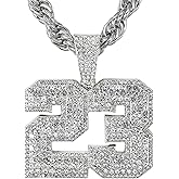 Techno Pave Men's Iced-Out Basketball Pendant with Rope Chain – Sports-Inspired Hip-Hop Necklace
