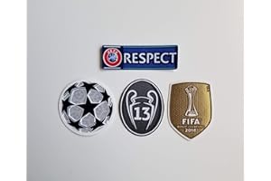 RON PATCH 2018 UEFA Champions League Real Madrid Set Soccer Patch 13 Trophy Respect Bale Benzema Hazard