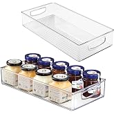 IDesign Stackable Pantry Bins – Set Of 4 Clear Plastic Organizers With Handles