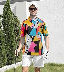 uideazone Golf Shirts for Mens Athletic Fit Polo