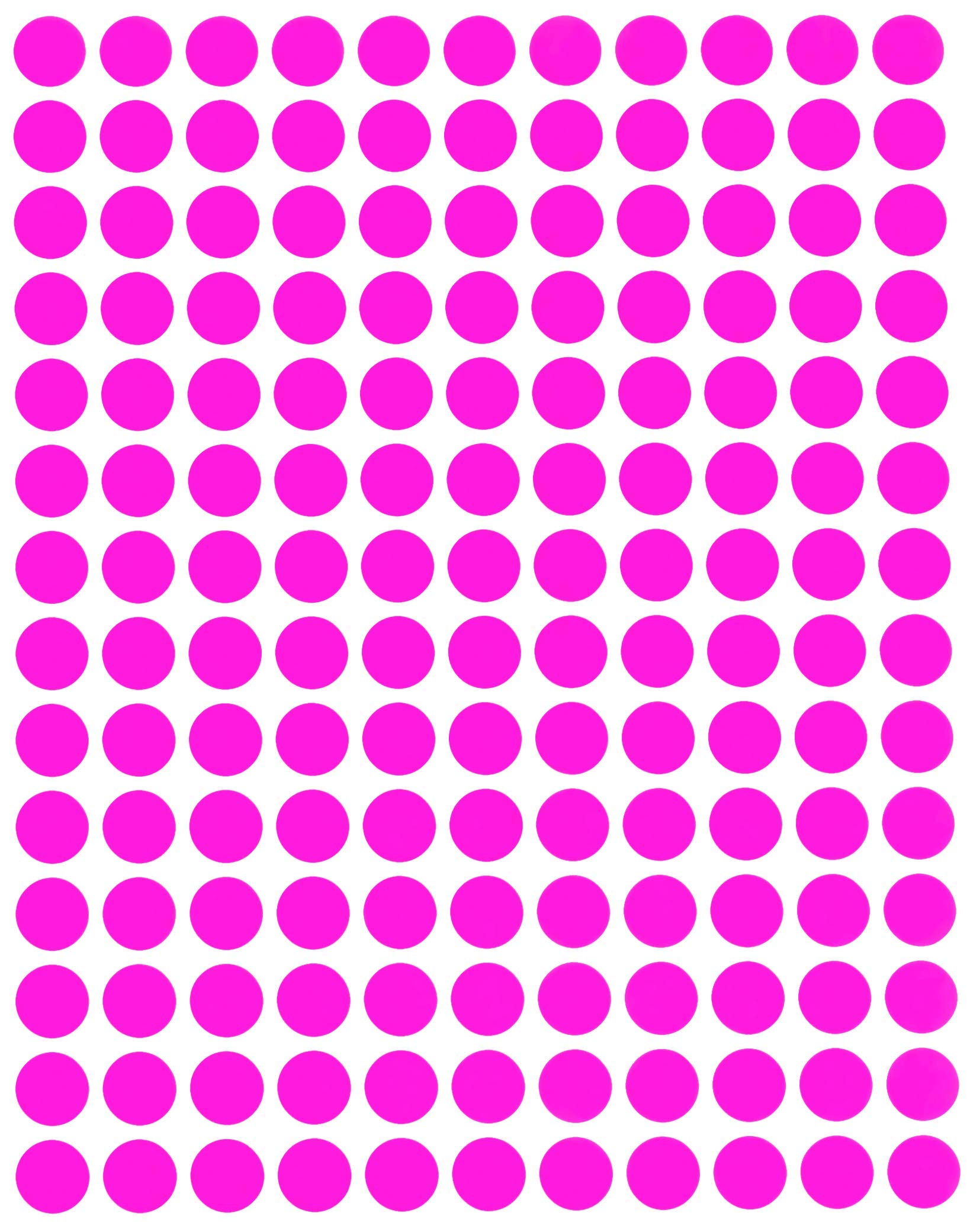 1 cm Round Neon Colored Coding Labels 10mm Pink Fluorescent Dots 2100 Pack by Royal Green