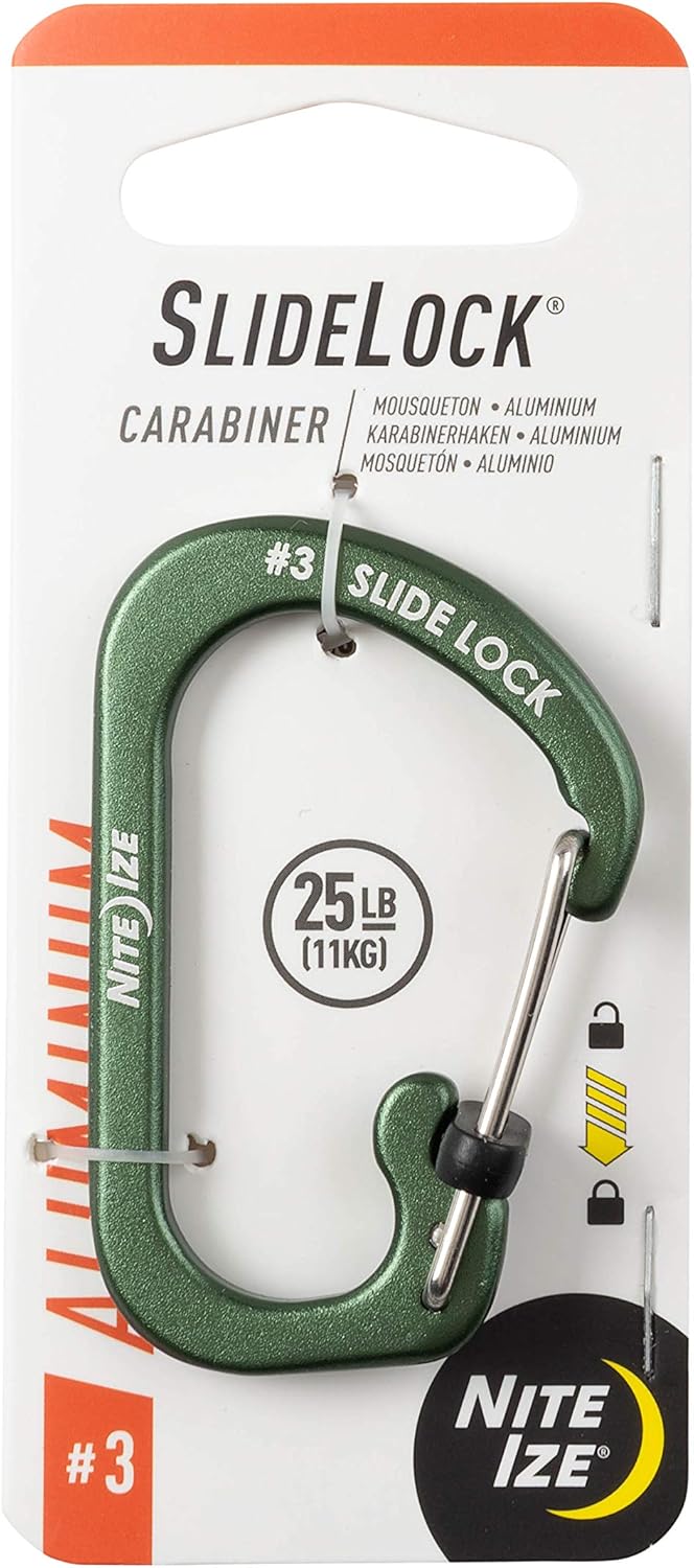 Nite Ize CSLA4-10-R6 SlideLock Carabiner, Size #4, Red: Home Improvement