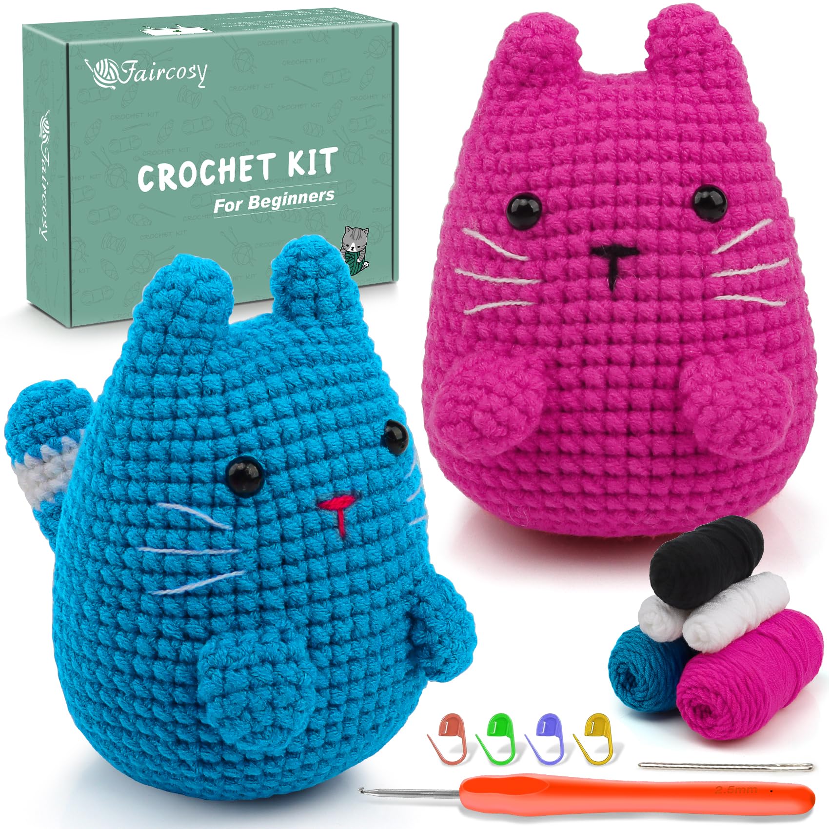 Faircosy Crochet Kit for Beginners