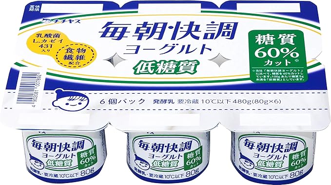 Amazon Co Jp 冷蔵 毎朝快調ヨーグルト低糖質80g 6個 食品 飲料 お酒