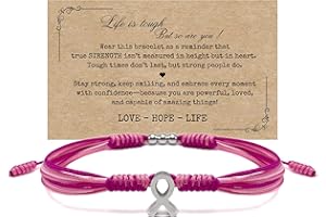 HARACRAFT Bracelet For A Cause, Awareness Puzzle Ribbon Bangle, Autism Health Ribbon Wristband for Protection Surfer String Bracelet for Men, Women, Kid