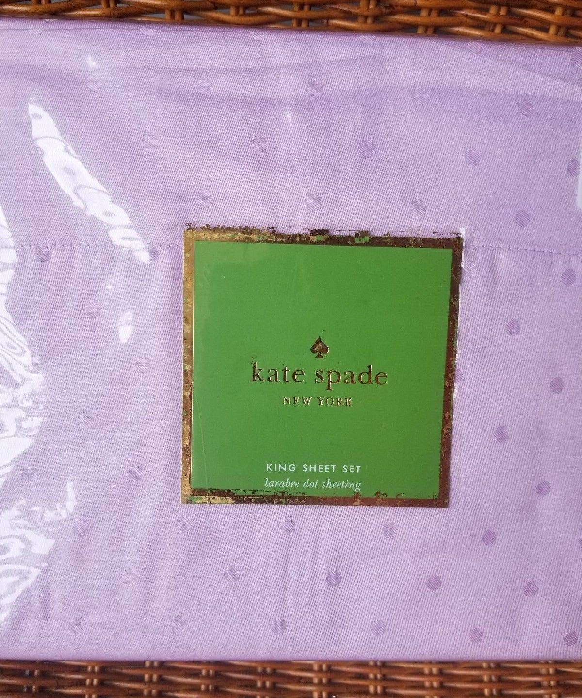 SPADE Kate King Size Lavender/Purple LARABEE DOT Sheet Set Home & Kitchen