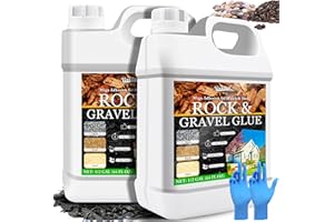 VIVIDYE Mulch Glue & Gravel Binder - 1 Gallon / 128oz Rock Glue for Landscaping, Garden, Walkway - Ready to Use, Strong Pea Gravel Stabilizer for Lockdown Sticky Rocks, Pebble, Bark, Rubber, Sand, Stone
