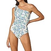 Shoshanna womens Cassis Floral Tie One Shoulder One Piece