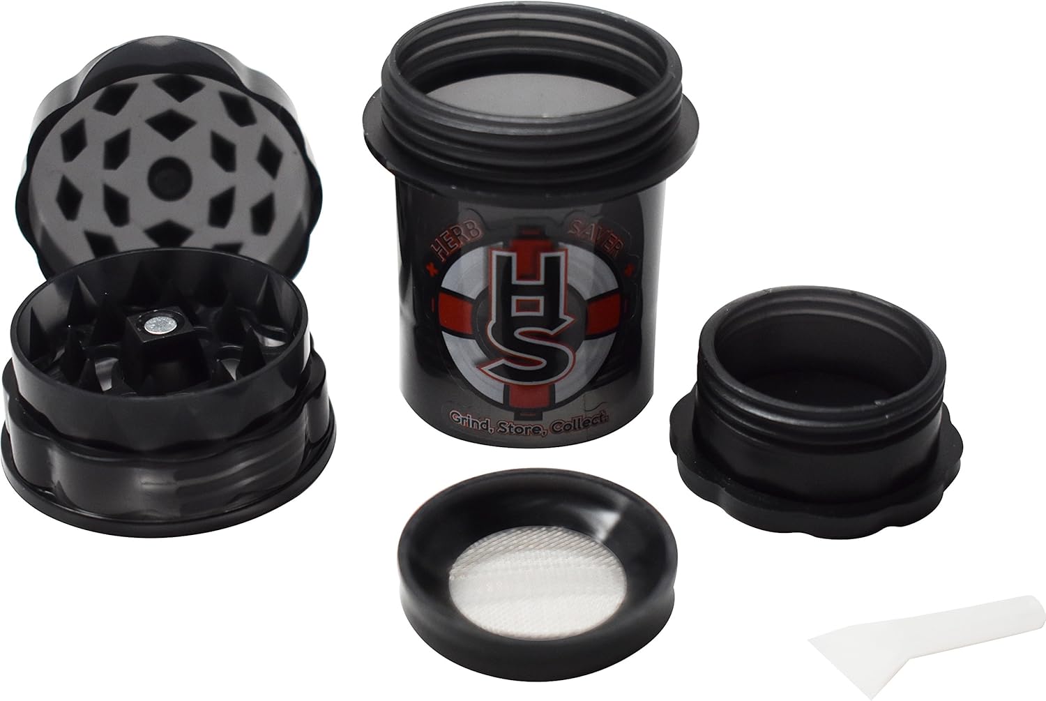 Herb Saver Mini Grinder Spice Herb Grinder (Black) Amazon.co.uk