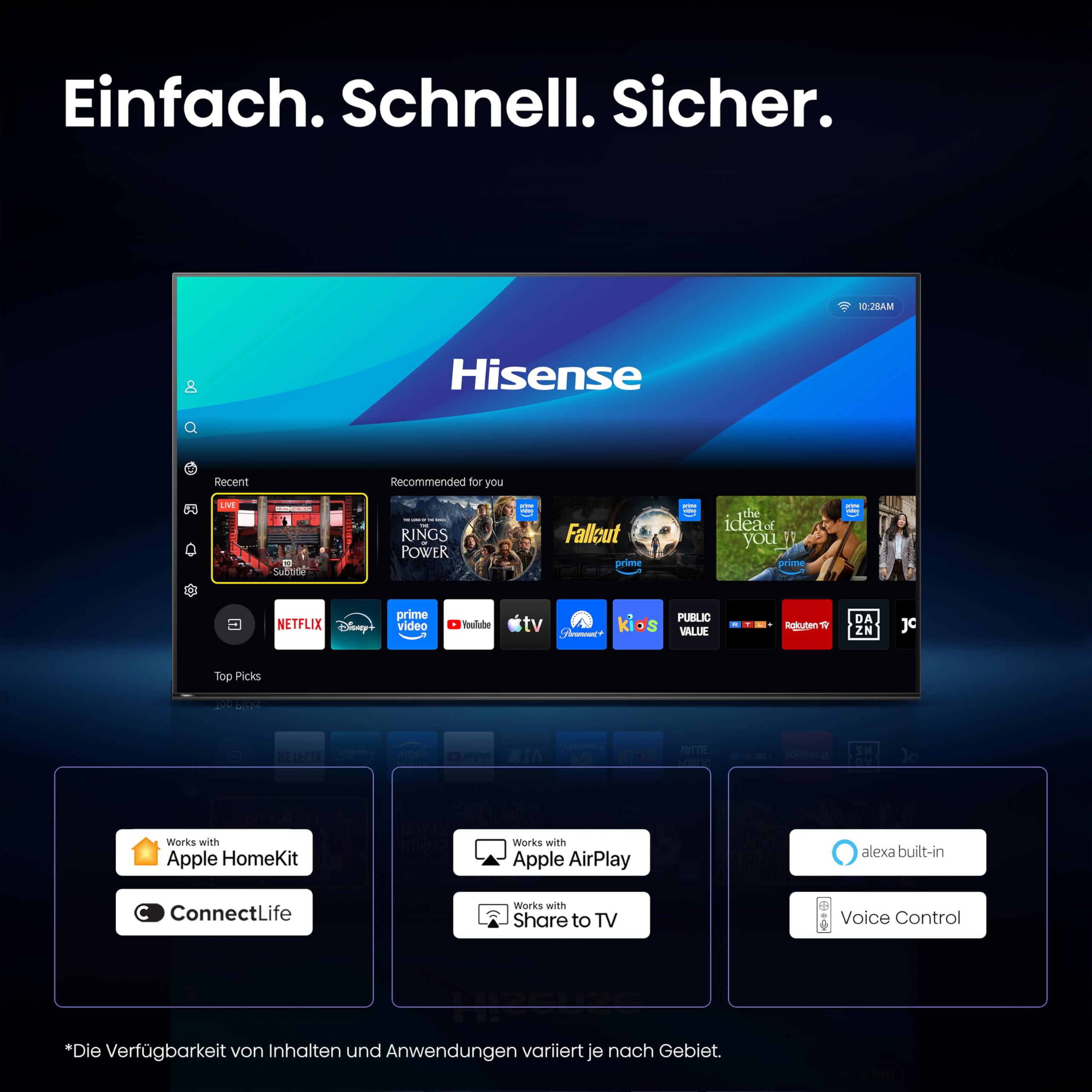 Hisense 75U7DS PRO Fernseher 75 Zoll, 4K UHD, Hi-QLED Mini LED Pro, Smart TV, 165Hz, Hi-View AI Engine Pro, IMAX Enhanced, AI RGB Lichtsensor, Dolby Vision.Atmos, Unibody Slim, FreeSync Premium [2026] 9