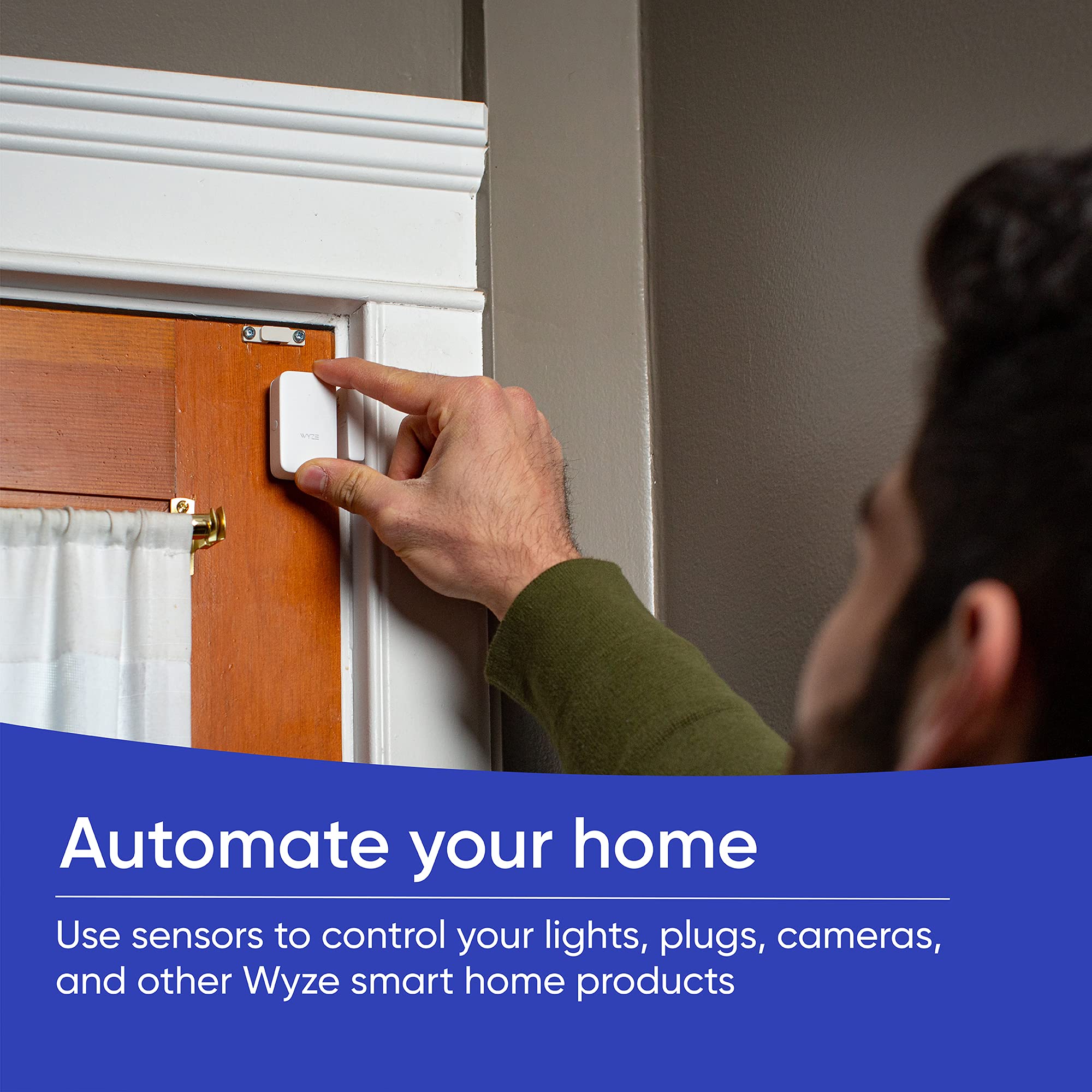WYZE Home Security System Entry Sensor - Window and Door Entry Protection (3-Pack)